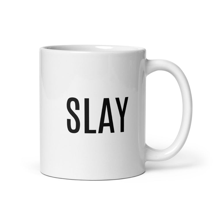 Slay-white-glossy-mug